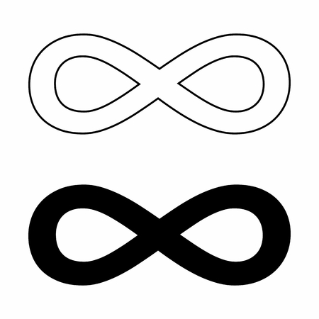 Black and white illustration of infinity symbolsのイラスト素材