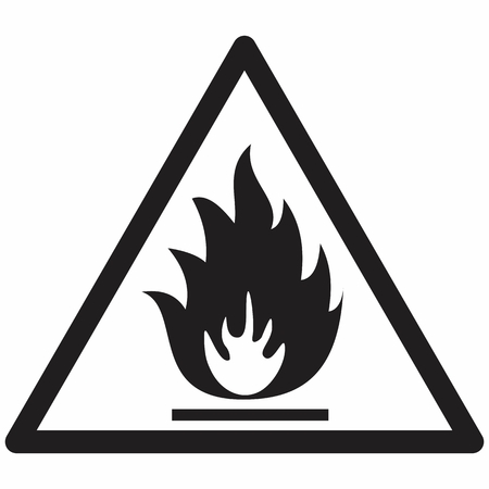 Illustration of an isolated flammable hazard symbolのイラスト素材