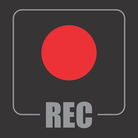 Illustration of a Record symbol on dark backgroundのイラスト素材