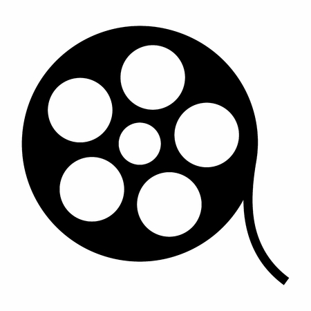 Illustration of a movie icon on white backgroundのイラスト素材