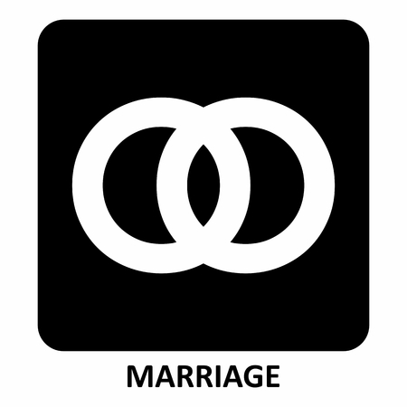 Marriage symbol illustrationのイラスト素材