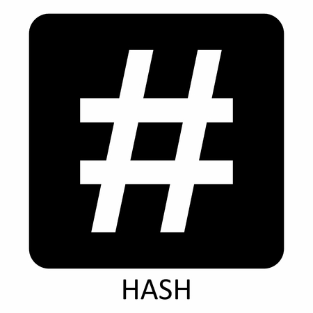 Hashtag symbol illustration