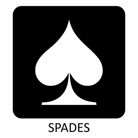 Spades suit icon illustration