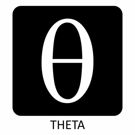 Theta Greek letter iconのイラスト素材