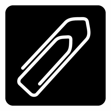 Illustration of a Paper clip icon on dark backgroundのイラスト素材