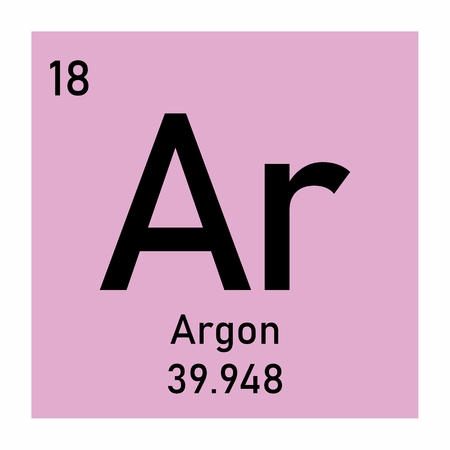 Periodic table element Argon iconのイラスト素材