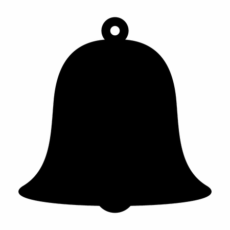 Bell dark silhouette isolated on white backgroundのイラスト素材