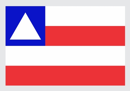 Illustration of an isolated Bahia State flag, Brazilのイラスト素材