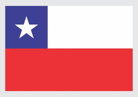 Illustration of an isolated Chile national flagのイラスト素材