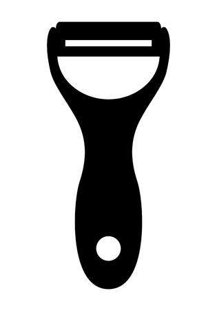 Peeler dark silhouette isolated on white backgroundのイラスト素材