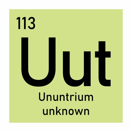 Illustration of the periodic table Ununtrium chemical symbolのイラスト素材