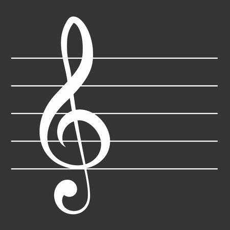 Treble clef symbolのイラスト素材