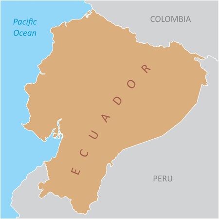The Ecuador region map in South Americaのイラスト素材