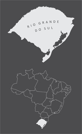 Rio Grande do Sul Brazilのイラスト素材