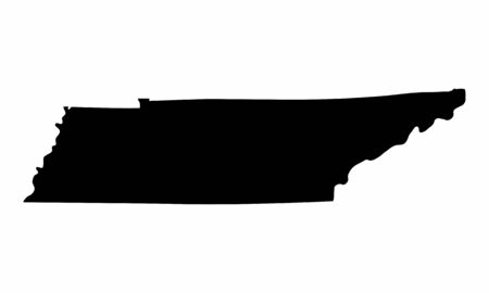 Tennessee silhouette mapのイラスト素材