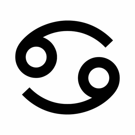 Illustration of Cancer zodiac sign on white backgroundのイラスト素材