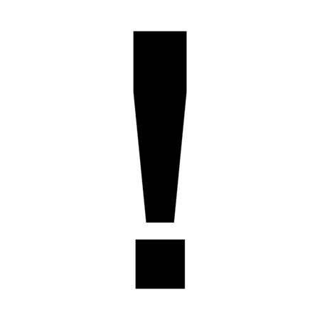 The Exclamation sign illustration on white backgroundのイラスト素材
