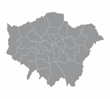 London regions mapのイラスト素材