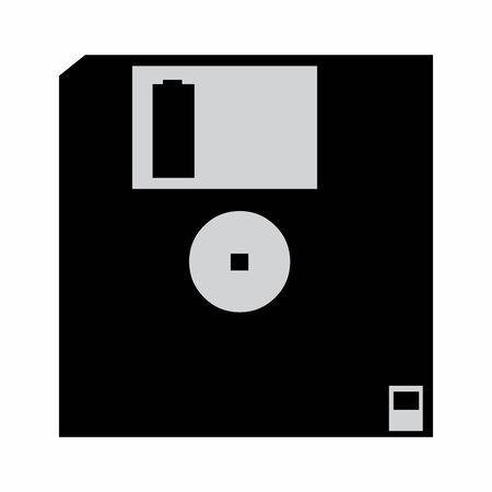 Hard floppy disk illustration isolated on white background