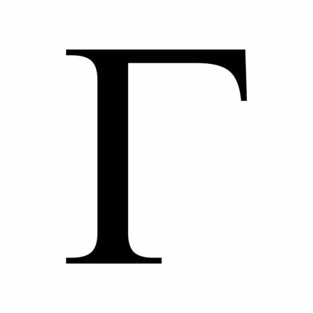 Gamma Greek letterのイラスト素材