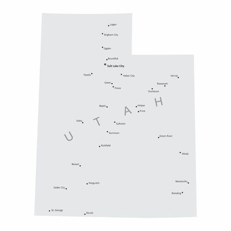 Utah state mapのイラスト素材
