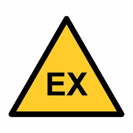 The Explosive Atmosphere area zone warning signのイラスト素材