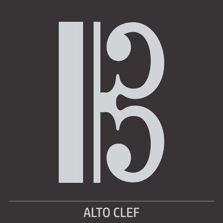 Alto Clef icon illustration on gray background with label