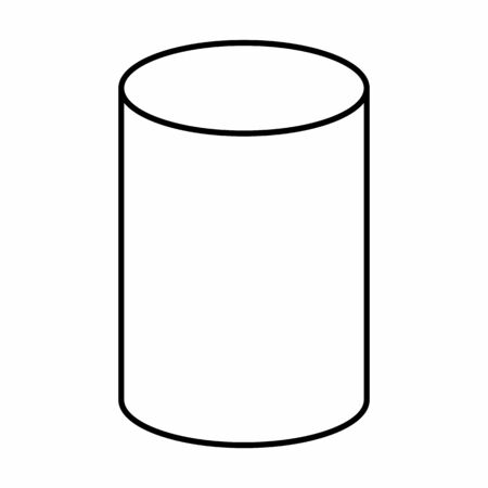 A Cylinder linear icon illustration on white backgroundのイラスト素材