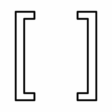 Square bracket linear icon illustration on white backgroundのイラスト素材