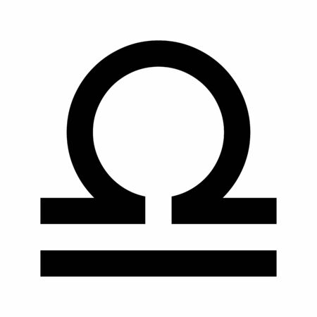 Libra zodiac sign icon illustration on white background