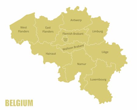Belgium regions mapのイラスト素材
