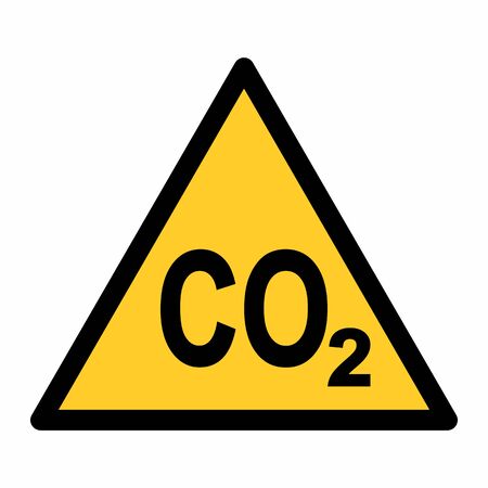 CO2 Hazard sign isolated on white backgroundのイラスト素材