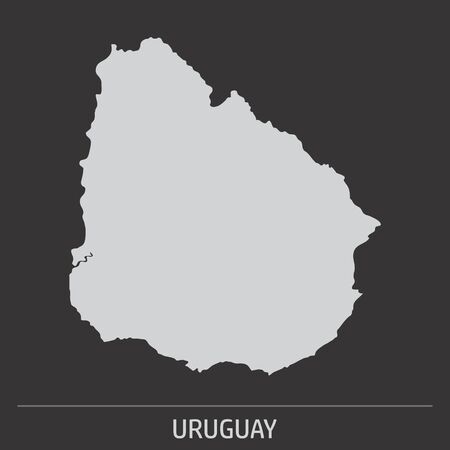 The Uruguay map icon on dark backgroundのイラスト素材