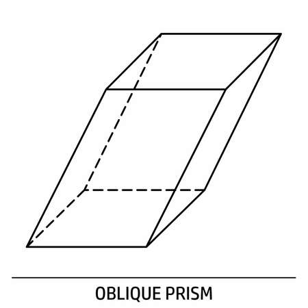 Oblique Prism outline iconのイラスト素材