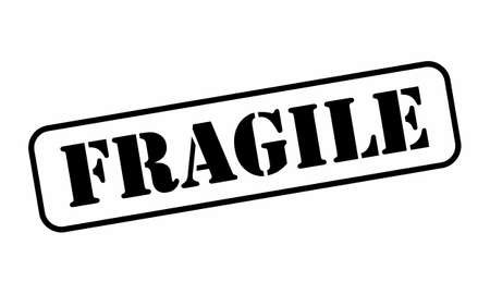 Fragile stamp illustrationのイラスト素材