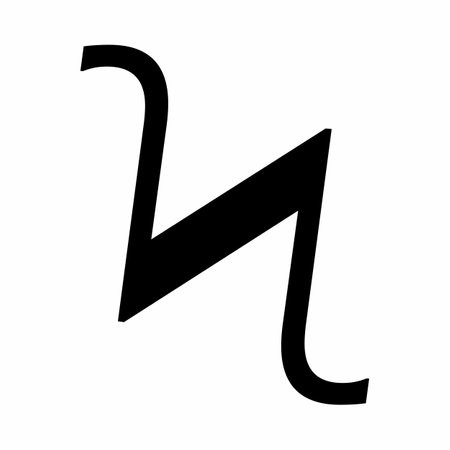 Uppercase Koppa greek sign on white backgroundのイラスト素材