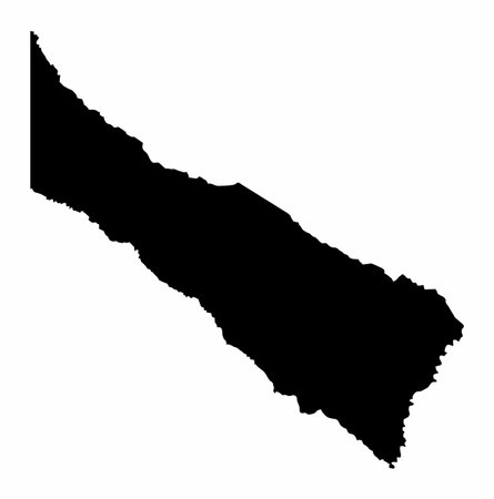 The Formosa Province dark silhouette map isolated on white background, Argentinaのイラスト素材