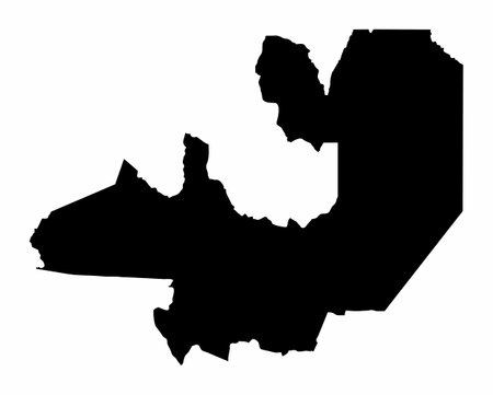 The Salta Province dark silhouette map isolated on white background, Argentinaのイラスト素材