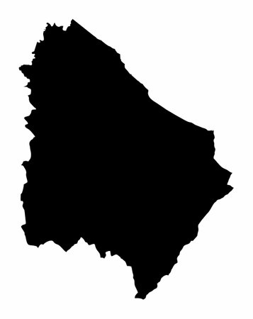 The Chieti province dark silhouette map isolated on white background, Italyのイラスト素材