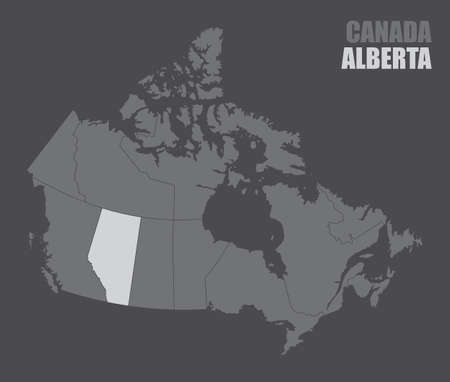 Canada Alberta mapのイラスト素材