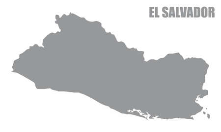 El Salvador silhouette mapのイラスト素材