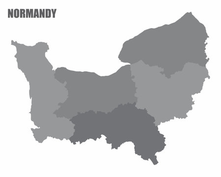 Normandy region mapのイラスト素材