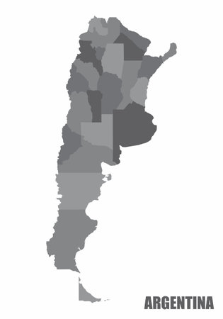 Argentina provinces mapのイラスト素材
