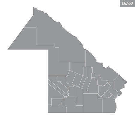Chaco province administrative mapのイラスト素材