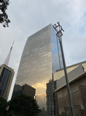 The Paulista Avenue cityscape in Sao Paulo, Brazil