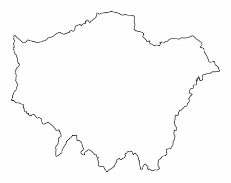 London outline map isolated on white background, Englandのイラスト素材