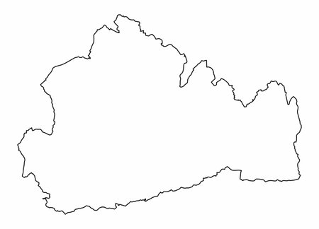 Surrey county outline map isolated on white background, Englandのイラスト素材