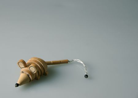 wooden mouseの写真素材