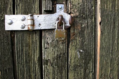 padlocked doorの写真素材