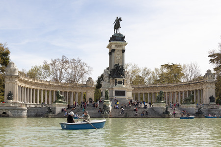 Monument to Alfonso XII in Buen Retiro Park, Madrid, Spain
